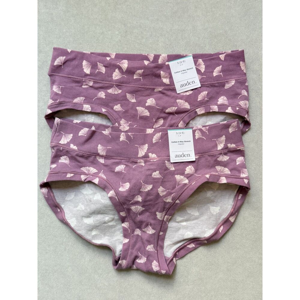 Auden Cotton 4-Way Stretch Hipster Underwear Size S (4-6) - Set of 2